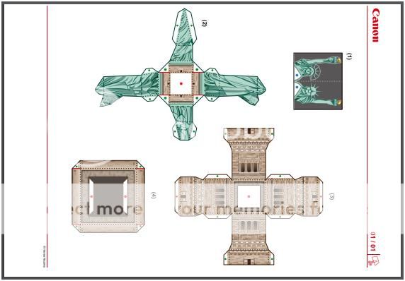 PAPERMAU A Miniature Statue Of Liberty Paper Model by